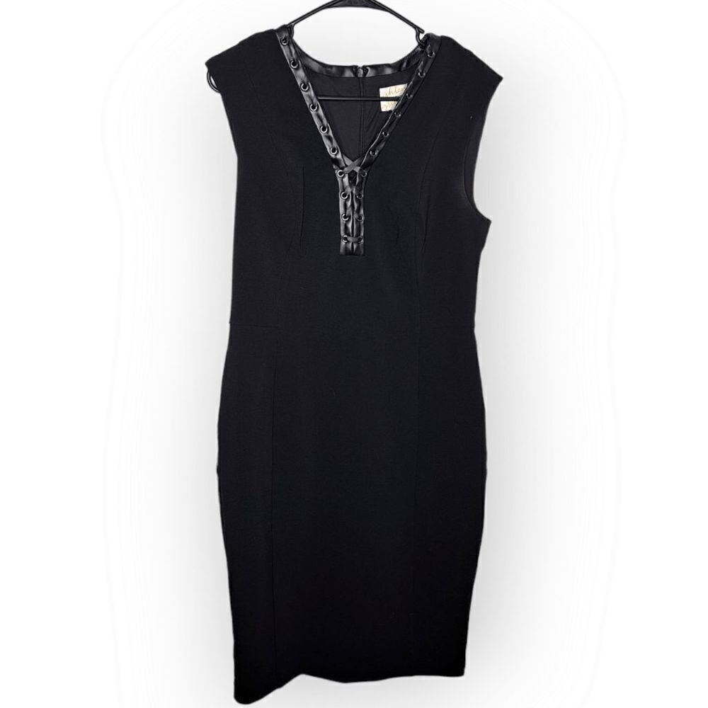 Ashley Graham Sheath Dress in Black size 12